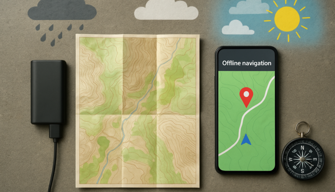 mapa papierowa czy telefon w góry
