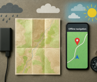 mapa papierowa czy telefon w góry